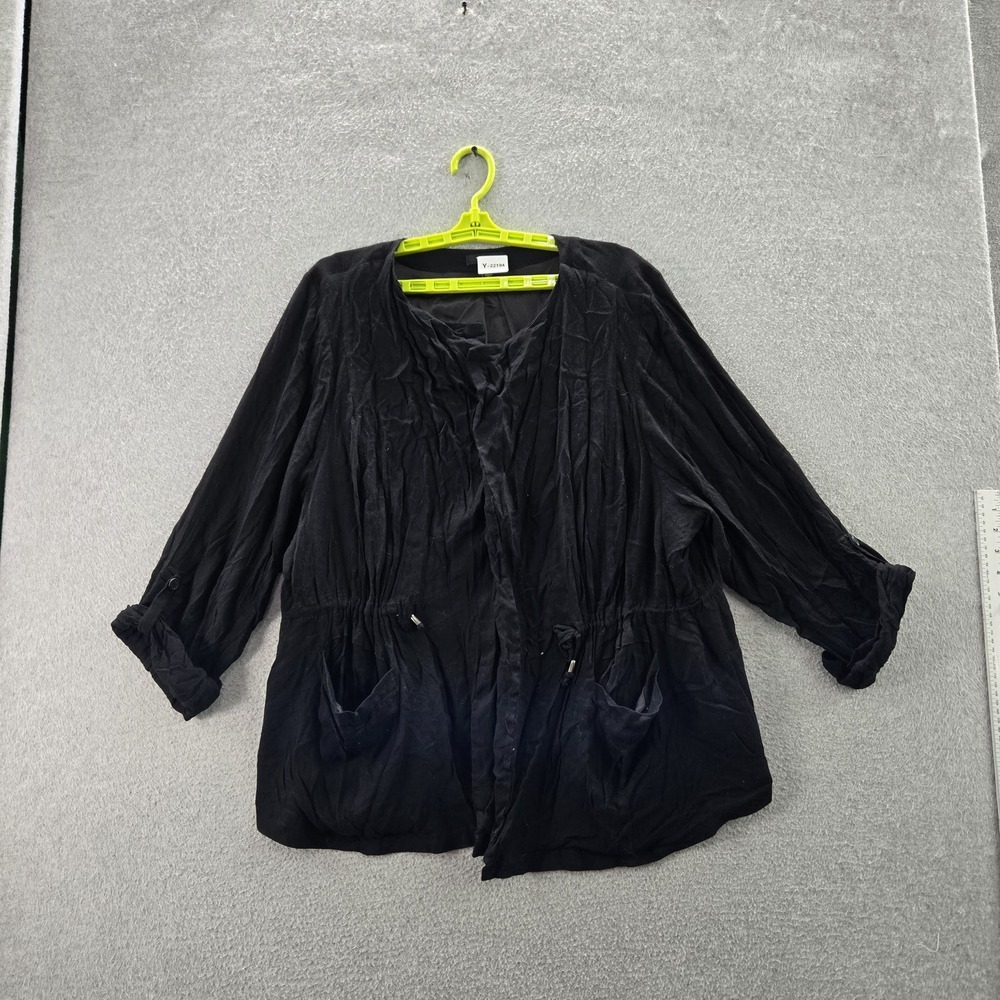 Torrid Women Sweater 3 Black Cardigan Drawstring V-Neck Pullover